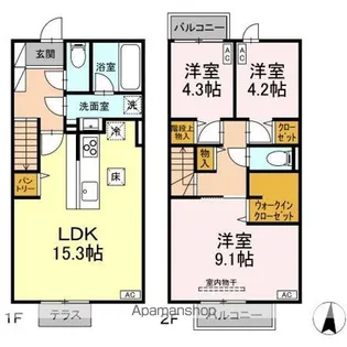 メゾン・ド・シーマ GLEE【1階】の間取り