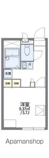 レオパレスグリーンコート【108号室】の間取り
