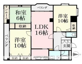 グランメゾン老松【301号室】の間取り