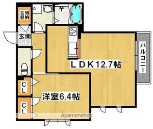 シャーメゾンワンツー【2階】の間取り