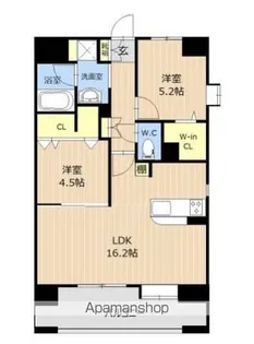 グランシャリオ新町【7階】の間取り