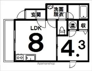 エクセラン【201号室】の間取り