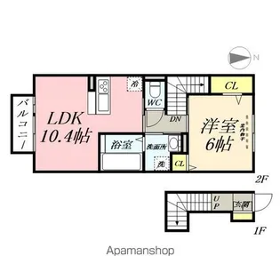 シャルール【1階】の間取り