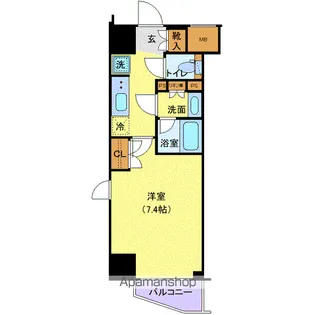 ジェノヴィア新宿早稲田グリーンヴェール【9階】の間取り