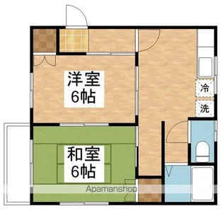 グリーンハイツ女池【205号室】の間取り