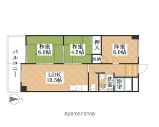 サンハイツ赤城【3階】の間取り