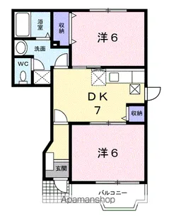 グリーンパークオークスA【1階】の間取り