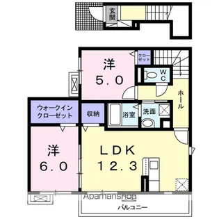 大阪府泉北郡忠岡町高月北2丁目【アパート】の間取り