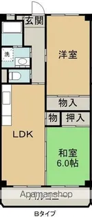 ヴェルハイツ【206号室】の間取り