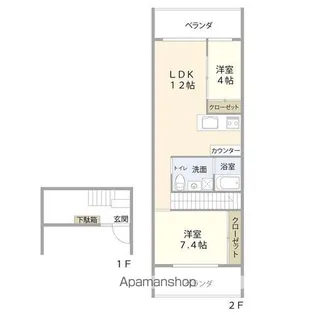 FLATーI【201号室】の間取り
