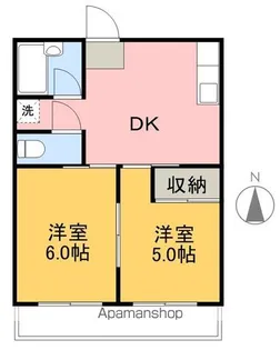 スカイパレス二葉【402号室】の間取り