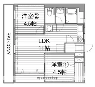 第16上野ビル【4階】の間取り