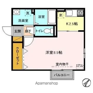 シャルドネ A【2階】の間取り