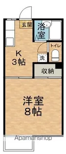 グランデュール米山【105号室】の間取り