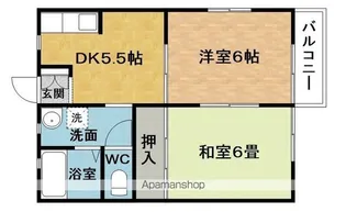 コーポシャトレD【2階】の間取り