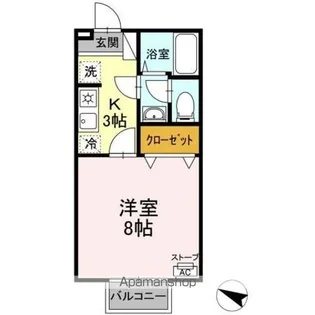 セジュール一番町【205号室】の間取り