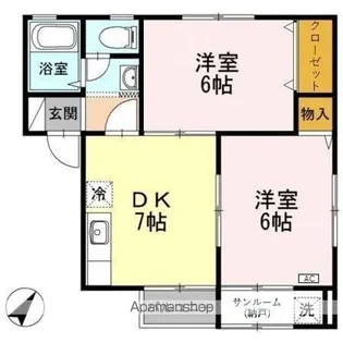 セジュール青葉【1階】の間取り