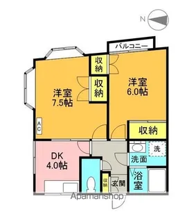 アンジュール関宿【201号室】の間取り