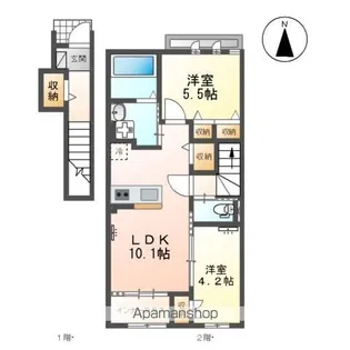 グリーン・レイ【2階】の間取り