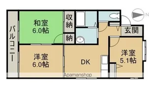 ファミール北内【201号室】の間取り