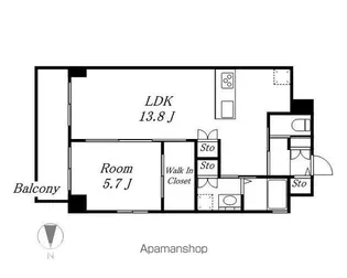 コートアクシスYOINN【901号室】の間取り