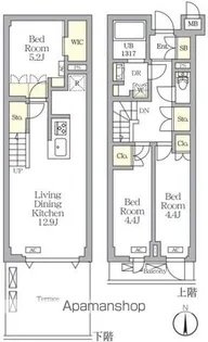アジールコート都立大学【1階】の間取り
