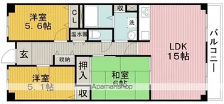 池田住吉ビューハイツ【3階】の間取り
