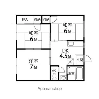 フレグランス南中山 C棟【202号室】の間取り
