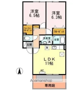 パークサイドM・Y【1階】の間取り