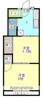 OKハイツC【203号室】の間取り