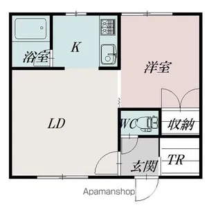 コートハウス愛宕B【210号室】の間取り