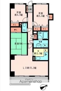 プライムシティ松戸【5階】の間取り