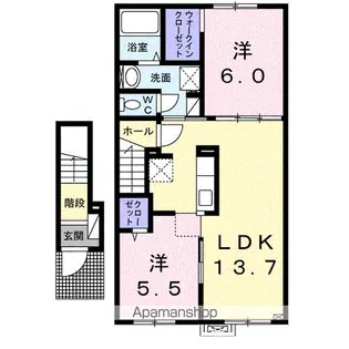 モデルノ ポテーレⅡ【2階】の間取り