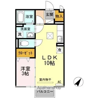 セジュール浅江【1階】の間取り