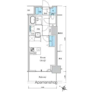 ロイヤルパークスER万代【806号室】の間取り