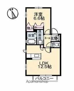 シャーメゾン カナリー【1階】の間取り