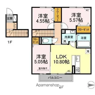 サンヴィータ花園【2階】の間取り