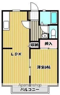1LDKの間取り画像