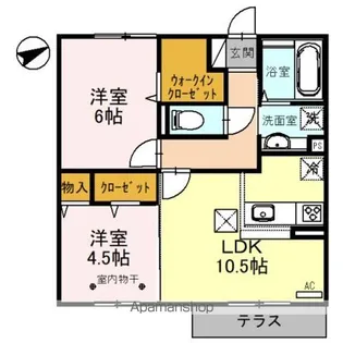 ビューテラス【1階】の間取り