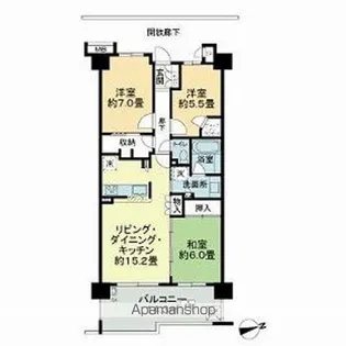 武蔵野レジデンス弐番街【3階】の間取り
