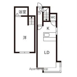 ル・シエル月寒【1階】の間取り
