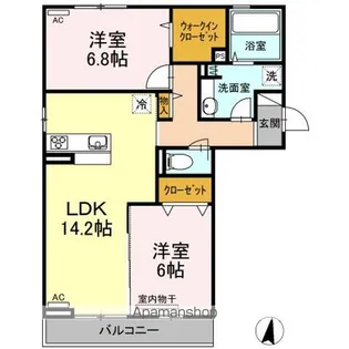 ルミエール【307号室】の間取り