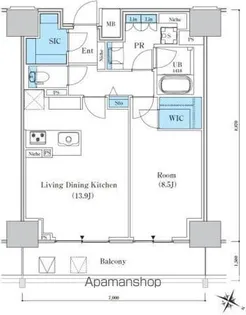 ロイヤルパークスER万代【920号室】の間取り