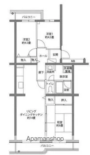 シーブリーズ金沢2号棟【303号室】の間取り