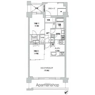 文京グリーンコートテラス【4階】の間取り