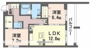 アトリエール北六番丁【1階】の間取り