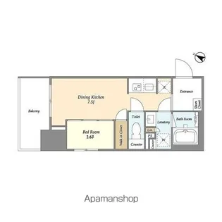 ドゥーエ横濱鶴見【3階】の間取り