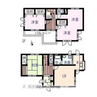 広島県尾道市長江3丁目【一戸建】の間取り