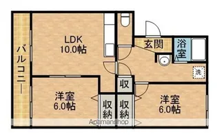アンソレイエⅡ【1階】の間取り
