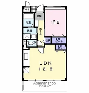 グラン ボヌール Ⅰ【2階】の間取り